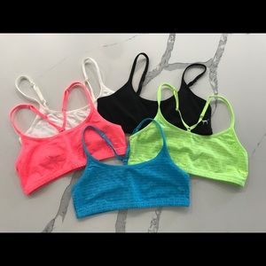 Lot of 5 VS PINK sports bras
